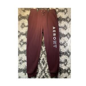 Aéropostale Women's Burgundy Jogger Pants M Athleisure